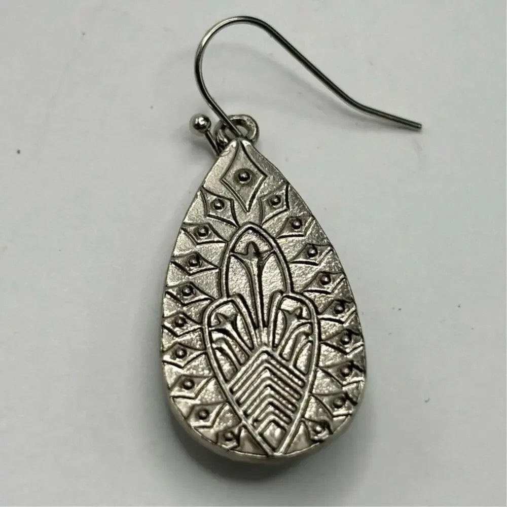 Silver & Blue Western Earrings